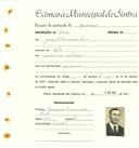 Registo de matricula de carroceiro em nome de Manuel Fernandes Luís, morador em Belas, com o nº de inscrição 1748.