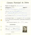 Registo de matricula de carroceiro em nome de João Henrique Antunes, morador no Coutinho Afonso, com o nº de inscrição 2191.