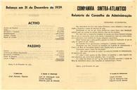 Relatório do conselho de administração da Companhia Sintra Atlântico referente ao ano de 1939.