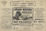 Programa do filme "No Pacifico" com a participação de John Wayne e Patricia Neal.