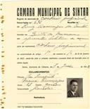 Registo de matricula de cocheiro profissional em nome de Luís Domingos dos Santos, morador na Quinta de Moncorvo, com o nº de inscrição 692.
