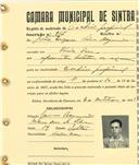 Registo de matricula de cocheiro profissional em nome de João Eugénio Silva Raimundo, morador em Venda Seca, com o nº de inscrição 917.