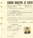Registo de matricula de cocheiro profissional em nome de José Vicente Paulino, morador em Alpolentim, com o nº de inscrição 970.