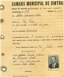 Registo de matricula de carroceiro de 2 ou mais animais em nome de Albino Conceição Claro, morador em Vila Verde, com o nº de inscrição 1974.