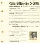 Registo de matricula de carroceiro de 2 ou mais animais em nome de Maria da Assunção Rilhas, moradora no Mucifal, com o nº de inscrição 2221.
