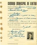 Registo de matricula de carroceiro 2 ou mais animais em nome de Manuel Vicente Joaquim, morador em Cortesia, com o nº de inscrição 1831.