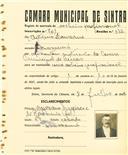 Registo de matricula de cocheiro profissional em nome de António Laureano, morador em Massamá, com o nº de inscrição 701.