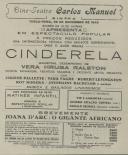 Programa do filme "Cinderela" com  a participação de Eugene Pallette, Vera Vague, Robert Levingston, Roy Rogers, Stephaine Bachelor entre outros. 