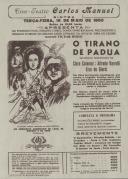Programa do filme "O Tirano de Padua" realizado por Max Neufeld com a participação de Clara Calamai, Alfredo Varrelli e Elsa de Giorci.