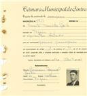 Registo de matricula de carroceiro em nome de Ernesto Timóteo Grilo, morador na Tojeira, com o nº de inscrição 1838.