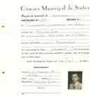 Registo de matricula de carroceiro em nome de Fernando Domingos da Silva, morador em Alfaquiques, com o nº de inscrição 1710.