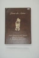 Livro de atas pertencente ao tesouro da imagem de Nossa Senhora do Cabo Espichel. 