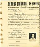 Registo de matricula de carroceiro 2 ou mais animais em nome de Beatriz Maria, moradora na Fação de Além, com o nº de inscrição 1817.