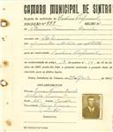 Registo de matricula de cocheiro profissional em nome de .....  Francisco Gaiolas, morador em São Marcos, com o nº de inscrição 979.