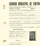 Registo de matricula de cocheiro profissional em nome de Manuel Duarte Baleia Júnior, morador em Morelena, com o nº de inscrição 1087.