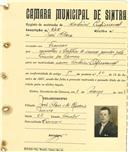 Registo de matricula de cocheiro profissional em nome de José Clara, morador no Francos, com o nº de inscrição 845.