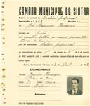 Registo de matricula de cocheiro profissional em nome de José Raimundo Henriques, morador em Sintra, com o nº de inscrição 653.
