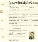 Registo de matricula de carroceiro de 2 ou mais animais em nome de António Alves Cristino, morador em Rio de Mouro, com o nº de inscrição 2167.