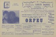 Programa do filme "Orfeu" realizado Jean Cocteau com a participação de Jean Marais, Maria Casares, François Périer e Marie Déa.