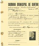 Registo de matricula de cocheiro profissional em nome de Eusébio Tomás, morador em Ranholas, com o nº de inscrição 927.