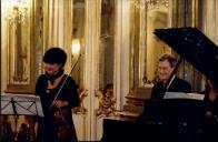 Concerto de Liana Issakadze / Sequeira Costa, na sala da música, no Palácio Nacional de Queluz, durante o Festival de Música de Sintra.