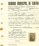 Registo de matricula de cocheiro profissional em nome de Vicente Matias, morador em Venda Seca, com o nº de inscrição 945.