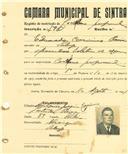 Registo de matricula de cocheiro profissional em nome de Eduardo Casimiro Paiva, morador no Sabugo, com o nº de inscrição 596.