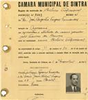Registo de matricula de cocheiro profissional em nome de José Augusto Fragoso Fernandes, morador em Massamá, com o nº de inscrição 1007.