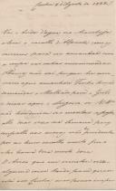 Carta da Duquesa de Lafões relativa a encomendas recebidas na sua Quinta em Sintra.