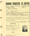 Registo de matricula de cocheiro profissional em nome de José Elias, morador na Idanha, com o nº de inscrição 922.
