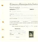 Registo de matricula de carroceiro em nome de Júlia Maria, moradora em Alvarinhos, com o nº de inscrição 1634.