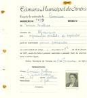 Registo de matricula de carroceiro em nome de Maria Esteves, moradora em Alfaquiques, com o nº de inscrição 1638.