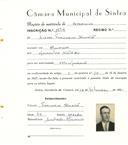 Registo de matricula de carroceiro em nome de Marcos Francisco Duarte, morador nos Almornos, com o nº de inscrição 1684.