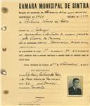 Registo de matricula de carroceiro de 2 ou mais animais em nome de António Neves do Vale, morador no Sabugo, com o nº de inscrição 2023.