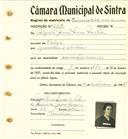 Registo de matricula de carroceiro de 2 ou mais animais em nome de Augusta Jesus Lucas Martins, moradora em Belas, com o nº de inscrição 2148.