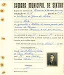 Registo de matricula de carroceiro de 2 ou mais animais em nome de António de Jesus da Silva, morador em Belas, com o nº de inscrição 1936.