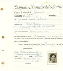 Registo de matricula de carroceiro em nome de Joaquina Maria Caetano, moradora na Aldeia Galega, com o nº de inscrição 1636.