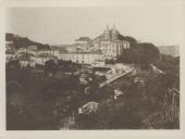 Vista parcial da vila de Sintra com a antiga casa da guarda da Rainha do Palácio Nacional de Sintra.