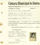 Registo de matricula de carroceiro de 2 ou mais animais em nome de Jesuina Maria Carvalho, moradora no Arneiro dos Marinheiros, com o nº de inscrição 2052.