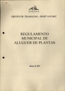 Regulamento Municipal de Aluguer de Plantas.