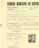 Registo de matricula de cocheiro profissional em nome de Artur Ferreira Alves, morador em Agualva, com o nº de inscrição 913.