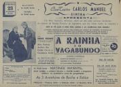Programa do filme "A Rainha e o Vagabundo" realizado por Jean Negulesco com a participação de Irene Dunne, Alec Guiness, Andrew Ray, Finday Currie e Constança Smith.