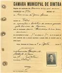 Registo de matricula de carroceiro de 2 ou mais animais em nome de Francisco de jesus Garcia, morador em Belas, com o nº de inscrição 1990.