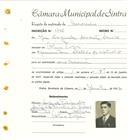 Registo de matricula de carroceiro em nome de José Augusto Duarte Santos, morador em Cabra Figa, com o nº de inscrição 1736.