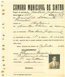 Registo de matricula de cocheiro profissional em nome de Manuel do Nascimento, morador na Abrunheira, com o nº de inscrição 684.