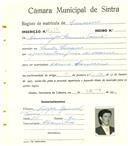 Registo de matricula de carroceiro em nome de Domingos Bruno Tomé, morador em Santa Susana, com o nº de inscrição 2178.
