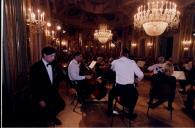 Concerto  com a Orquestra de Câmara Escocesa, durante o festival de música de Sintra, na sala de música do Palácio Nacional de Queluz.