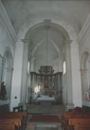 Interior da capela de S. Sebastião no Vinagre, em Colares.