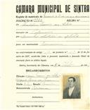 Registo de matricula de carroceiro de 2 ou mais animais em nome de António Gomes da Silva, morador em Palmeiros, com o nº de inscrição 2340.