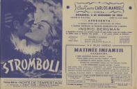 Programa do filme "Stromboli" com a participação de Ingrid Bergman.